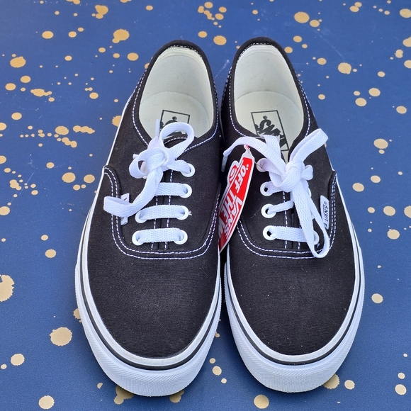 Vans Kids White Canvas Sneakers Sz 2 - Picture 2 of 7